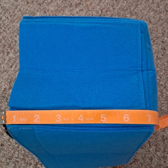 Blue Felt Organizer with Zipper - Picture 9 of 10